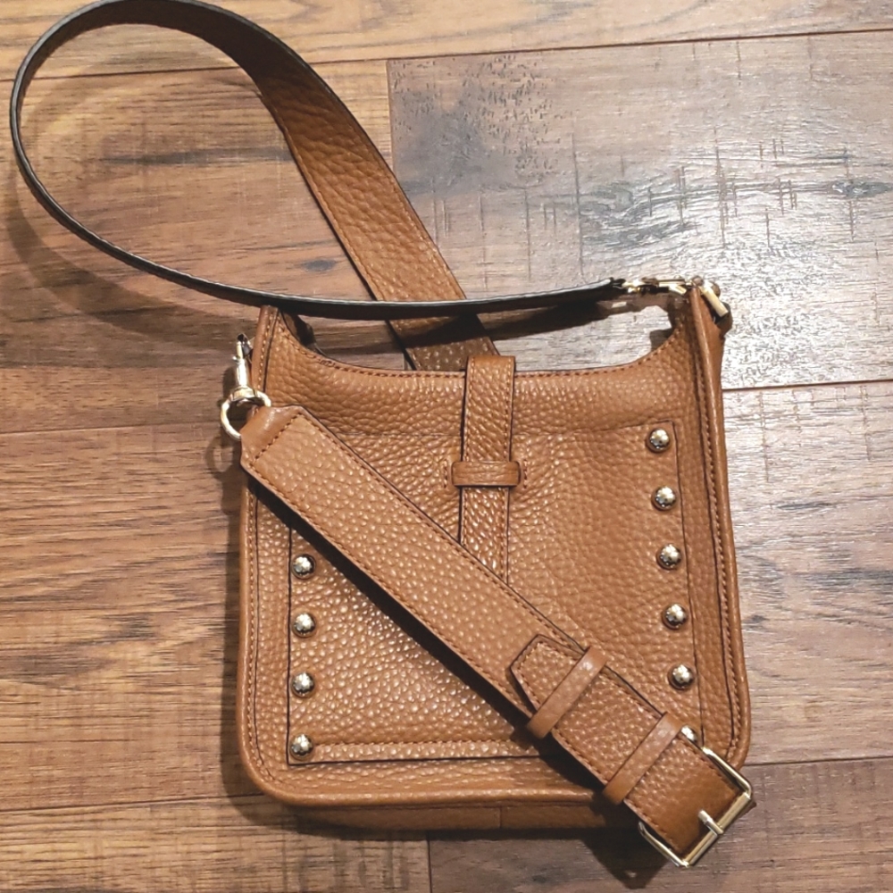 Rebecca Minkoff Leather Mini Studded Unlined Feed Bag ~ EUC